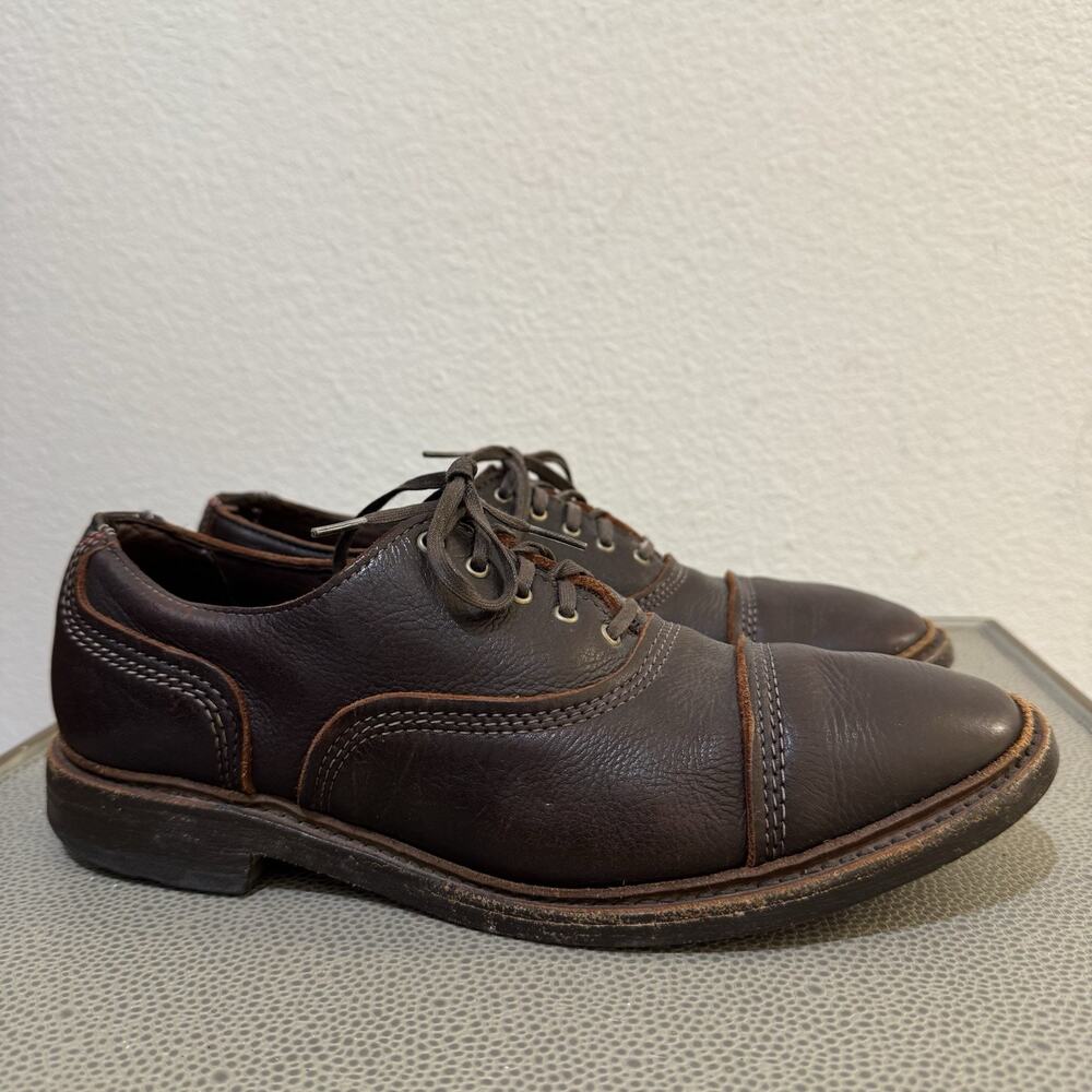 Allen Edmonds Overlord Cap Toe Oxford Dress Shoes Brown Leather Mens 7.5D USA